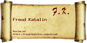 Freud Katalin névjegykártya