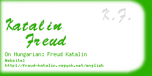 katalin freud business card